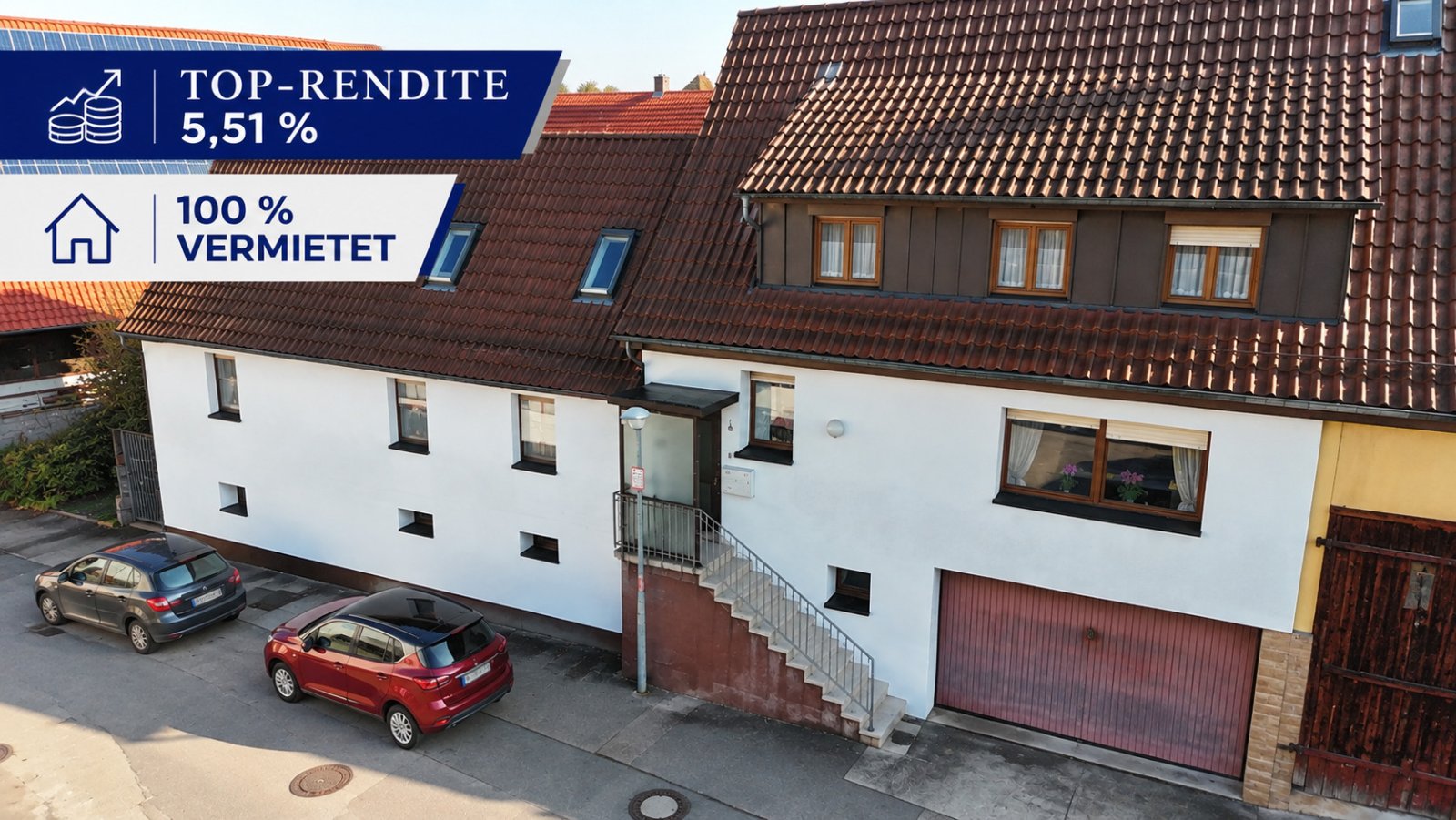 Renditestarkes Anlageobjekt - Voll vermietetes 3-Familienhaus mit Nebengebäuden in Löchgau